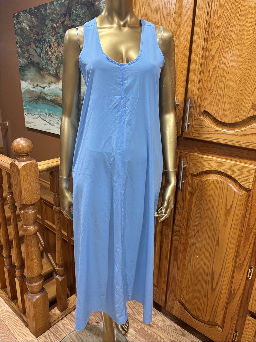 Joe Fresh Sky Blue Sleeveless Maxi Chemise
